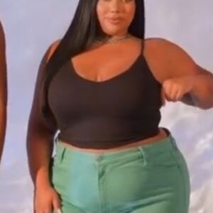 Klassy Network V-Neck Black Camisole Top - Size L